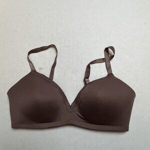 Ellen Tracy 38 C Womens Lined Wireless Back Closure Adjustable Demi Bra